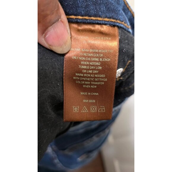 Kut From The Kloth Women's Blue Denim Jeans Size 14 Mid-Rise Straight Leg Stretc - Picture 10 of 10